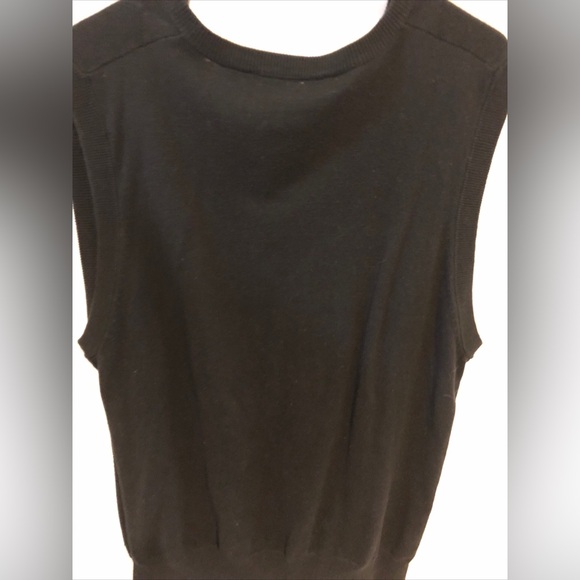 Oscar de la Renta Mens XL Sweater Vest Black on Black EUC - Picture 5 of 5